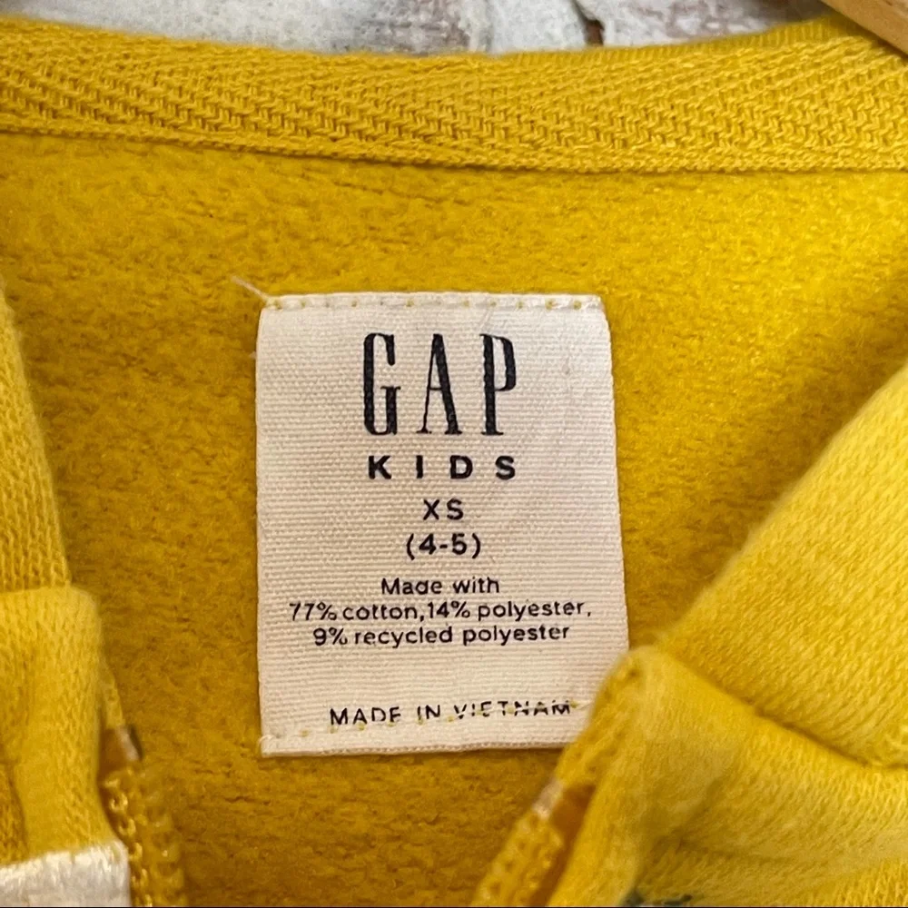 Gap kids zip up floral hoodie hooded sweatshirt